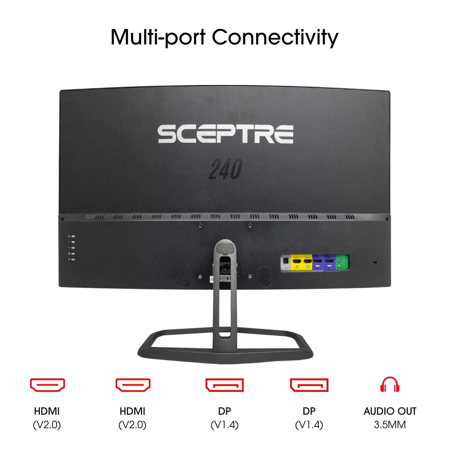 Sceptre New 32-inch Curved Gaming Monitor 240Hz DP x2 HDMI x2 Build-in Speakers 2026