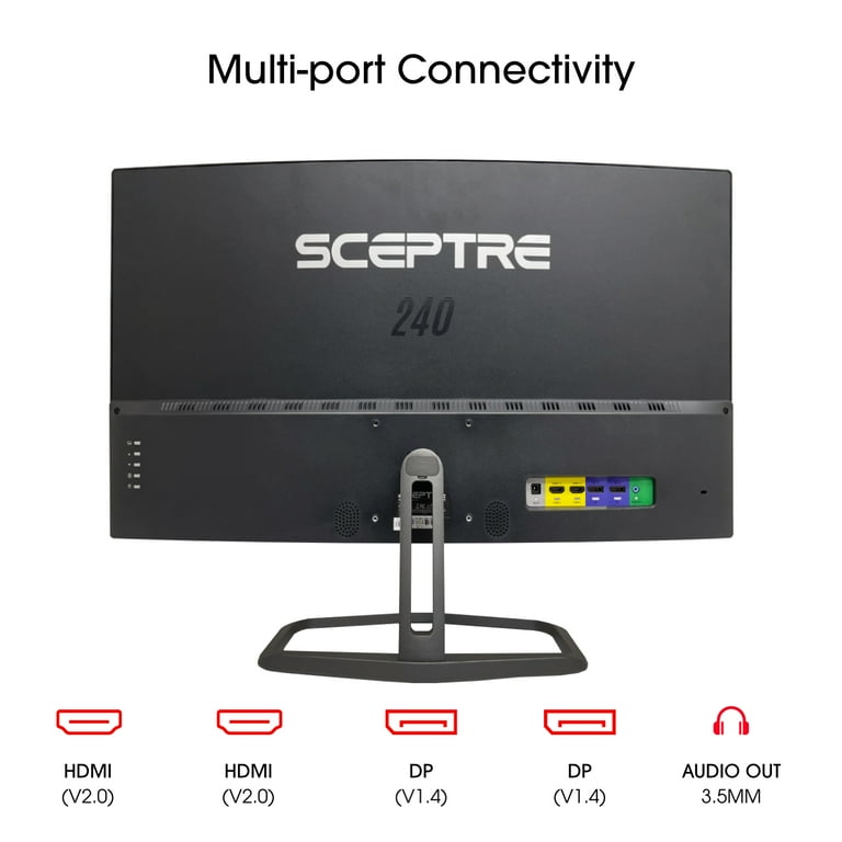 Sceptre New 32-inch Curved Gaming Monitor 240Hz DP x2 HDMI x2