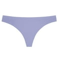 thumbnail image 4 of Ashirexll Thongs for Women, Silk Underwear for Women Solid Color Seamless No Show Stretch Thong Panties Purple M, 4 of 8
