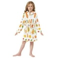 thumbnail image 6 of FORMRS Niños Bathrobe Unisex Hooded Robe Soft Plush Pajamas Sleepwear, Size 10-12T, Yellow Leaves, 6 of 7