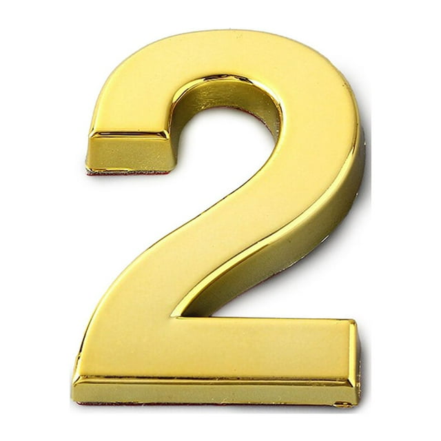 maskred House Numbers for Outside Simple Style Numerical Signs Sign Exquisite Number Mark Accessories Number Mark Marking Accessory Number 2 2PCS