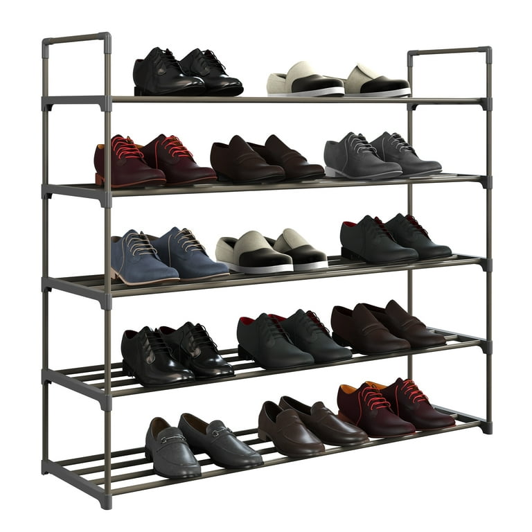 Techvida Shoe Rack, 10 Tier Shoe Shelf, Shoe Storage Organizer, 30 Pairs,  for Entryway, Bedroom, Black
