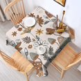 thumbnail image 2 of Brown Mushroom Flower Light Pattern Square Tablecloth,Waterproof Square Table Cover,Wipeable Spillproof Washable Table Cover for Home Kitchen Party Decor 52"x52"(132x132cm), 2 of 6