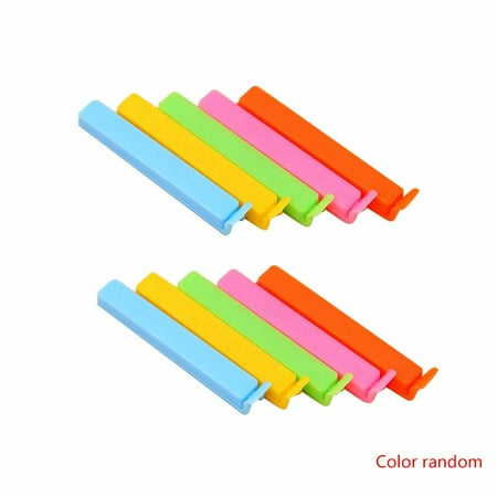 

10PCS Colorful Plastic Clips Bright Color Food Tea Bags Sealing Clamps Kitchen Supply Color Random