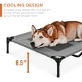 thumbnail image 4 of Best Choice Products 36in Outdoor Raised Mesh Cot Cooling Dog Pet Bed w/ Removable Canopy, Travel Bag - Gray, 4 of 8