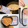 thumbnail image 5 of Yayeee Oven Mitts and Pot Holder Set of 2 Heat Resistant Kitchen Gloves Baking Hot Pad, Purple Clouds, 5 of 5