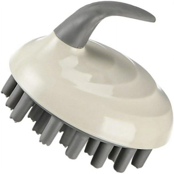 Hair Scalp Massage Shampoo Brush Hair Brush Dandruff Removal Easy to Grip Comfortable Manual Head Scrubber for All Hair Types Pet Dogs, Gray