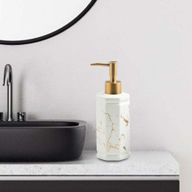 Dispensador de jabón cerámica Perfecl Dispensador de jabón 350ml diseño mármol