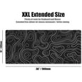 thumbnail image 2 of XXL Topographic Mouse Pad - Large Black and White Gaming Mousepad - Desk Mat for Keyboard and Mouse - Thick Artisan Mouse Pad for Desk (Black Topographic), 2 of 3