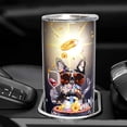 thumbnail image 2 of 20 Oz Funny Dog Print Skinny Insulated Stainless Steel Tumblers With Straw & Lid Metal Double Wall Vacuum Travel Coffee Mug Gift For Dog Lovers, 2 of 5