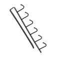 thumbnail image 3 of Storage Rack Hanging Hook Iron Multifunction Kitchen Storage Rack Cupboard Shelf Hanging Hook Wardrobe Organizer Holder White, 3 of 8