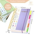 thumbnail image 5 of 5 Subject Spiral Notebook with Removable Dividers Tabs Hardcover Notebook Journal for Women Men,Perfect for Academic Supplies,College Ruled,300 Pages, 5 of 8