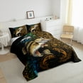thumbnail image 3 of Manfei Bass Fish 3pcs King Size Comforter Sets,Fishing Hunting Bedding Comforter Set,Gradient Ombre Bedding Set,Breathable Rustic Bedroom Decoration,Reversible, 3 of 8