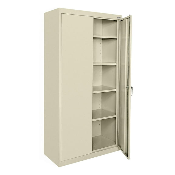 SANDUSKY CA41362472-07 24 ga. Steel Storage Cabinet, 36" W, 72" H, Shelving, Stationary