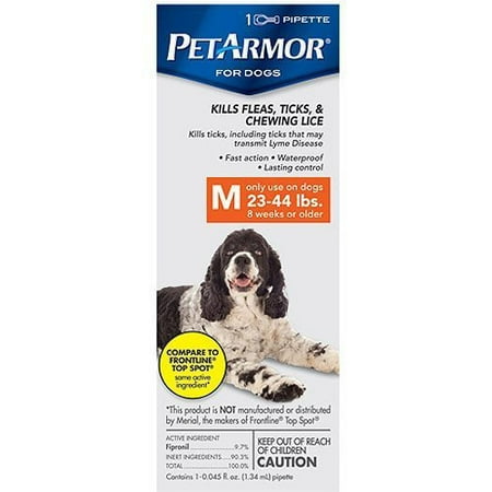 PetArmor Flea & Tick Protection for Dogs, 23-44 Pounds, 1 month supply