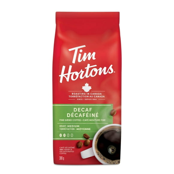 Tim Hortons Fine Grind Decaffeinated Coffee, 300 g