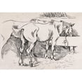 thumbnail image 3 of Robert Polhill Bevan 18x14 Black Modern Framed Museum Art Print Titled - Horses in a Stable (1890), 3 of 5