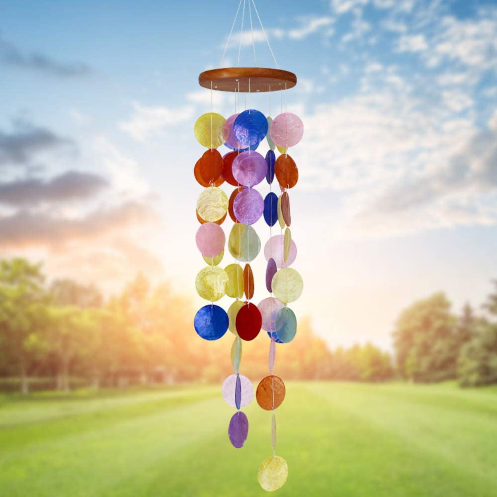 Shell Wind Chime Hanging Wind Bell Windbell for Patio Yard Home Ornament 