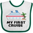 thumbnail image 3 of Inktastic My First Cruise with Cruise Ship and Palm Trees Boys or Girls Baby Bib, 3 of 4