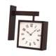 thumbnail image 3 of Reloj de pared de esquina, resistente y decorativo, para comedor, interior y hogar. marrón oscuro, 3 of 7