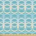 thumbnail image 1 of Abstract Upholstery Fabric by the Yard, Abstract Modernistic Rings Sphere Motif Homespun, Decorative Fabric for DIY and Home Accents, Seafoam White by Ambesonne, 1 of 5