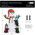thumbnail image 6 of SPECSTAR 6ft Christmas Inflatable Snowman and Penguins with Colorful Rotating Led Lights, 6 of 10
