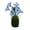B-Blue, variant on Small Artificial Flowers Potted Kit Fake Flower Realistic Silk Rose and Greenery with Vase for Gifts Table Centerpiece Mantle Office Desk Shelves Living Room Decorations