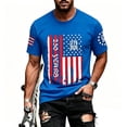 thumbnail image 2 of 4th of July Shirts for Men 2026 Short Sleeve Crewneck Patriotic Shirt America Flag Graphic Tee Shirts, 2 of 5