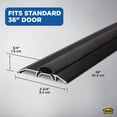 thumbnail image 3 of M-D Building Products 10116 3-3/4 in. x 3/4 in. x 36 in. Bronze Aluminum and Vinyl Heavy-Duty Low-Profile Threshold, 3 of 8