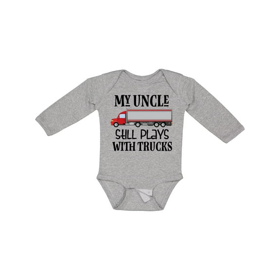 Inktastic Truck Driver Uncle for Nephew Boys or Girls Long Sleeve Baby Bodysuit