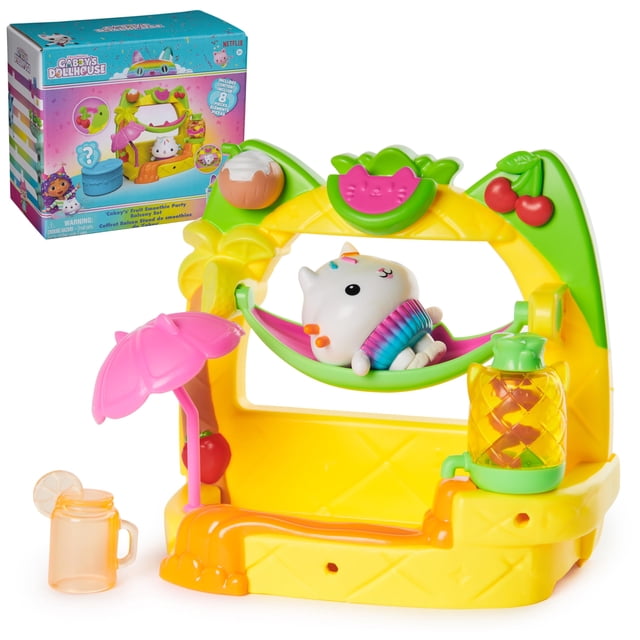 Batido de frutas Playset Gabby's Dollhouse Cakey's para balcón, 8 unidades