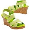 Max Rave - Women's Stretch-Strap Wedge Sandals