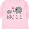 thumbnail image 4 of Inktastic Big Sis Elephant Girls Long Sleeve Toddler T-Shirt, 4 of 5