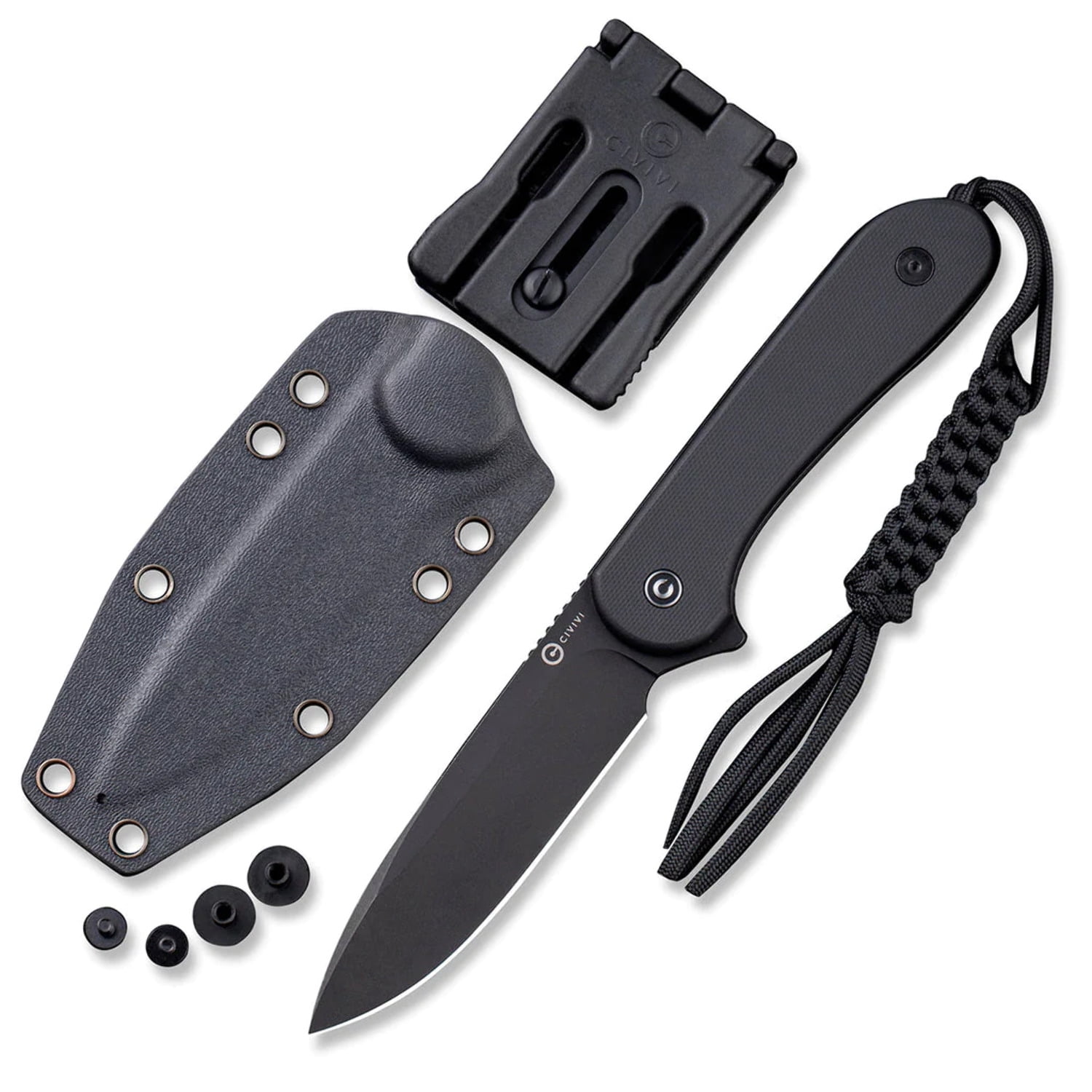 CIVIVI Knives Elementum Fixed Blade C2105A D2 Stainless Steel & Black G10 Hunting Knife