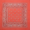 thumbnail image 2 of Coral Paisley Design Print Cotton Bandana (22 inches x 22 inches), 2 of 2