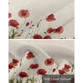 thumbnail image 6 of Red Flowers Pastoral Kitchen Valances for Windows Farmhouse Linen Window Valance Curtain for Living Room Window Treatment Country Floral Rustic Botanical Retro Valance Rod Pocket Topper, 42 x 18 Inch, 6 of 6