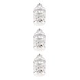 thumbnail image 3 of Guardoinrt Electroplated Metal Birdcage Shape Tea Light B- Candle Holder Silver Type E 3Set, 3 of 6