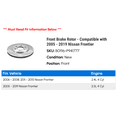 thumbnail image 2 of Front Brake Rotor - Compatible with 2005 - 2019 Nissan Frontier 2006 2007 2008 2009 2010 2011 2012 2013 2014 2015 2016 2017 2018, 2 of 2
