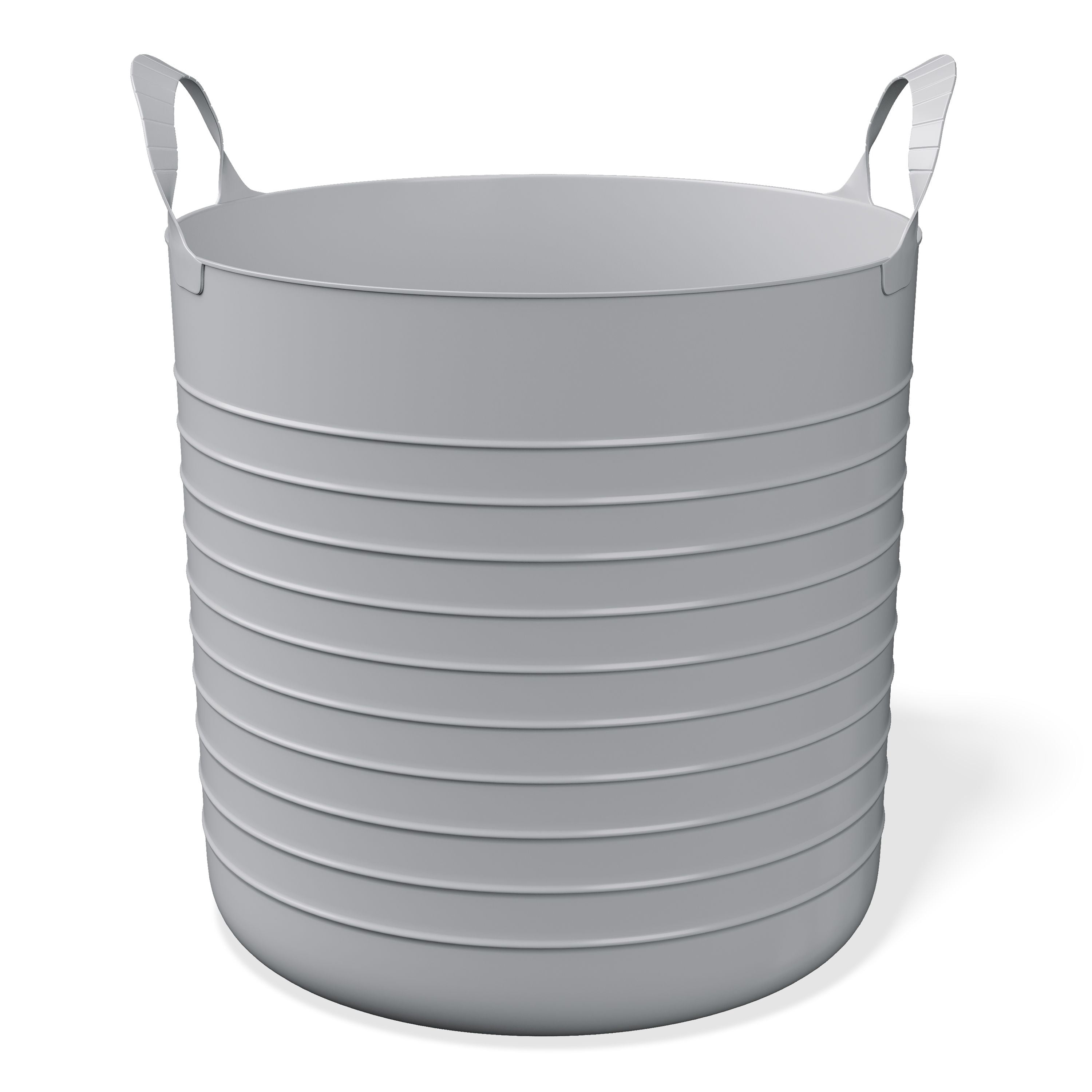 Mainstays Kids 10 Gallon Large Gray Plastic Flex Storage Bas