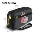 thumbnail image 3 of YFYANG Leather Portable Travel Small Makeup Bag, Multifunctional Storage Bag, Black Fashionable Women Pattern Cosmetic Bag, 3 of 4