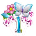 thumbnail image 1 of Kit de láminas para globos con forma de mariposa y flor, 9 unidades+1 cumpleaños, 1 of 2