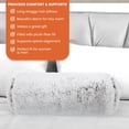 thumbnail image 4 of Cheer Collection Shaggy Long Hair Bolster Pillow, Gray Ombre, 4 of 5