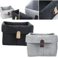 thumbnail image 3 of 1*Felt Storage Box Without Lid Clearance! Storage Basket Folded Closet Storage Large Capacity Cube Storage With Hanger Multifuctional Storage for Shelves Clothing Books Shoes (Dark Gray), 3 of 7