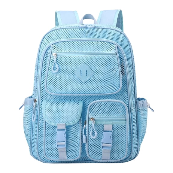 32L Large Capacity Mesh Backpack, Breathable Lightweight School Bookbag for Travel Gym, Sturdy Daypack with Padded Straps for Adults