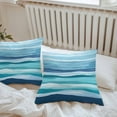 thumbnail image 4 of Summer Coastal Outdoor Pillow Covers Set of 2 Abstract Ocean Wave Waterproof Throw Pillow Case Decorative Square Cushion Cover for Patio Couch Garden Balcony, 18"x18", 4 of 9