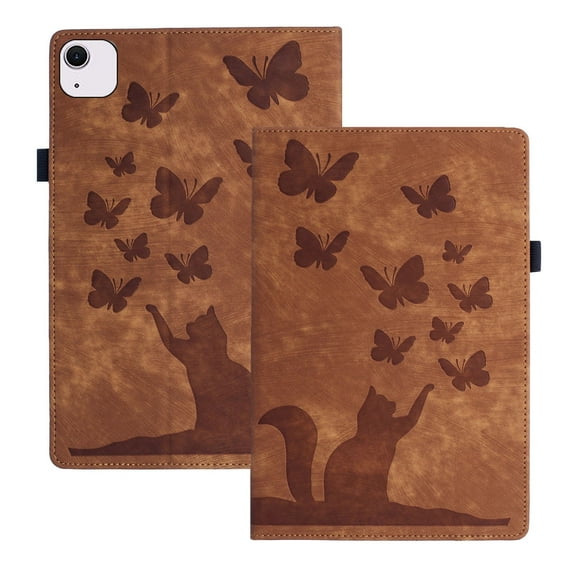 XYX Case for iPad Air 13 inch M2 2024, Butterfly Cat Slim Folio Stand Cover for iPad Air 6th Generation 13 inch, Brown