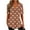 Brown, variant on Women Tees Under $10,Summer Tops for Women's New Spring V-Neck Zipper Polka Dot Print Blouse Short-Sleeve V-Neck Shirt