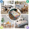 thumbnail image 5 of Pioneer Flower Floral Print Pattern Rectangle Tablecloth 60"x120", Waterproof Polyester Table Cloth, Wipeable Spillproof for Dining Camping Indoor Outdoor, 5 of 6