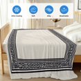 thumbnail image 4 of Black Cream Greek Key Cooling Blanket,Lightweight Breathable Summer Throw Blanket with Double Sided Cold Effect,Geometric Greece Ancient Rustic Picnic Blankets Bed Sheet for Hot Sleepers 60"x80", 4 of 8