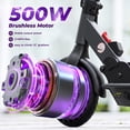 thumbnail image 3 of iScooter Electric Scooter for Adults, 21 Miles Max Range with 21 MPH Top, 500W Foldable Commuting Electric Scooter, 3-Speed & Cruise Control Escooter Teens, 3 of 11
